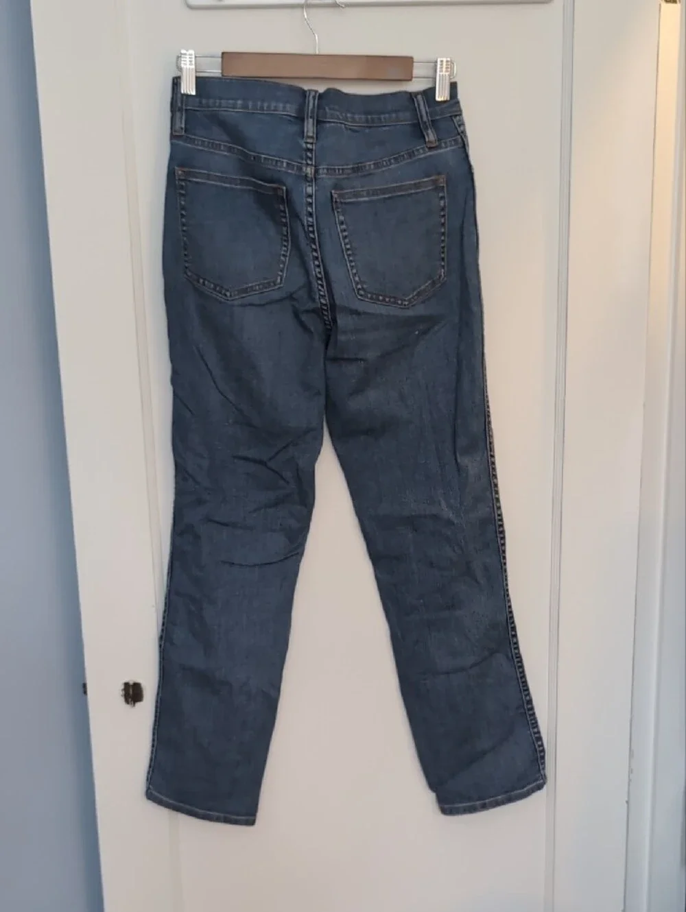 J. Crew Dark Blue High-Rise Button-Fly Jeans